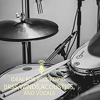 Vista 4 de happymusic CM2 Kit de micrófono de condensador de lápiz profesional de latón, micrófono de instrumento, cápsulas cardioides omni y súper cardioides