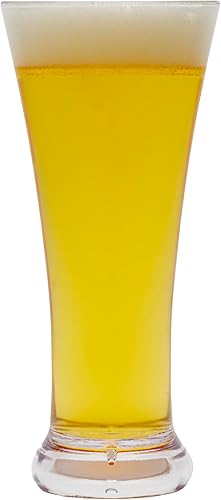 Vista 6 de G.E.T. SW-1417-1-SAN-CL-EC - Vasos de cerveza Pilsner de plástico, inastillables, resistentes, 22 onzas (juego de 4)
