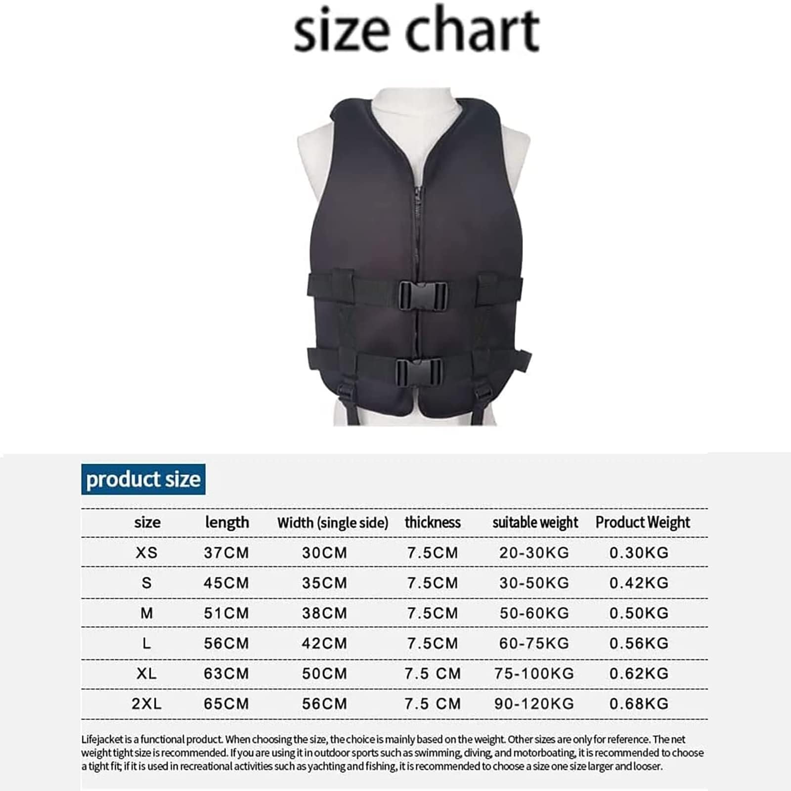 River Vest Unisex Alta Galleggiabilità Portatile Per Surf Canoa Pagaia | Guscio Neoprene Morbido Inserto Schiuma EPE Cinghie Rilascio Rapido Durante Barca Nuoto Svago