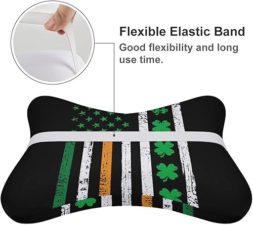 Miniatura 3 de Almohada cervical del día de San Patricio, trébol de trébol, bandera irlandesa, estadounidense, almohada cervical para aliviar el dolor de cuello y