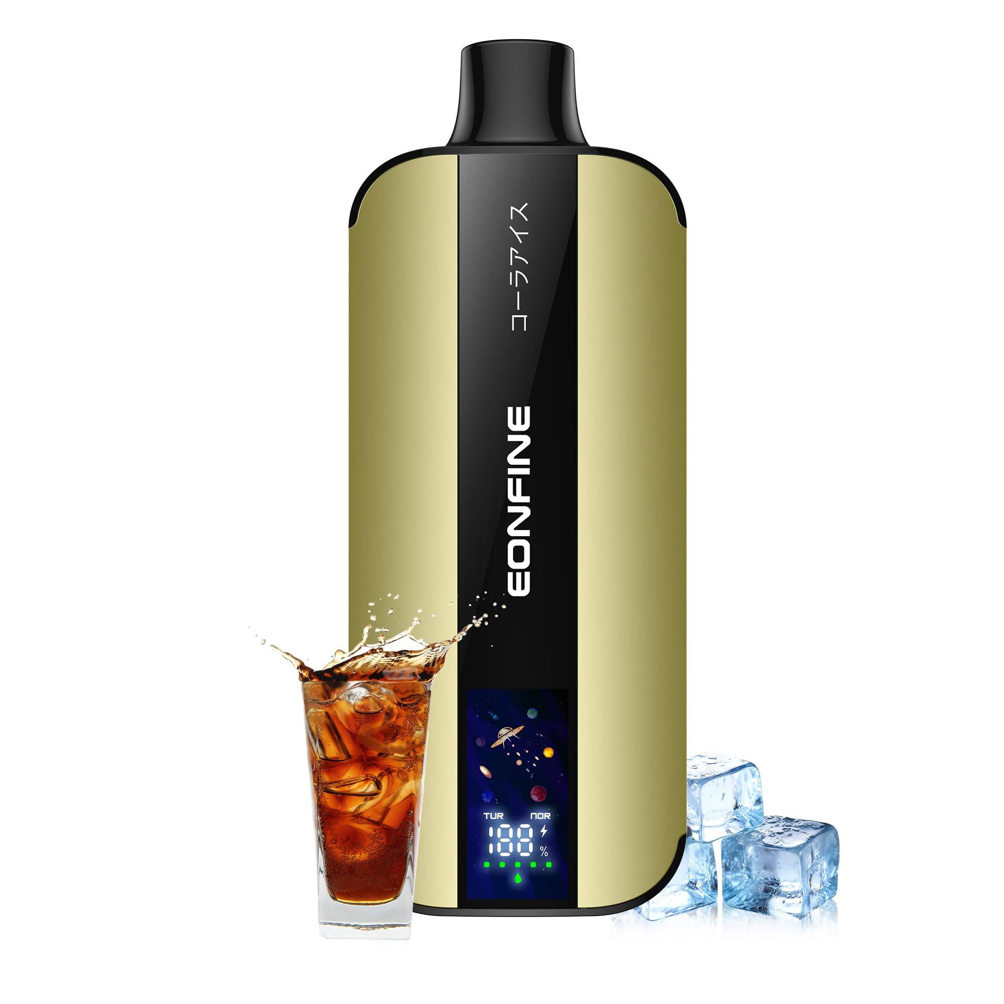 Amazon | Eonfine 電子タバコ 使い捨て LEDスクリーン付き ベイプ