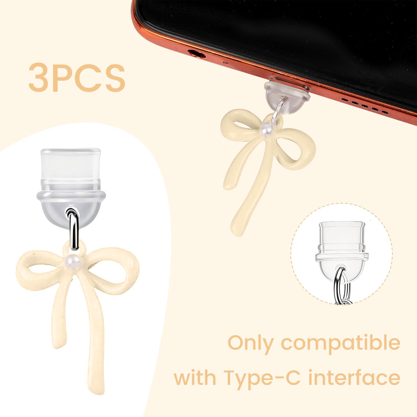 BelleVive 3er-Pack Charms Pour Téléphone Et Kindle, Bouchon