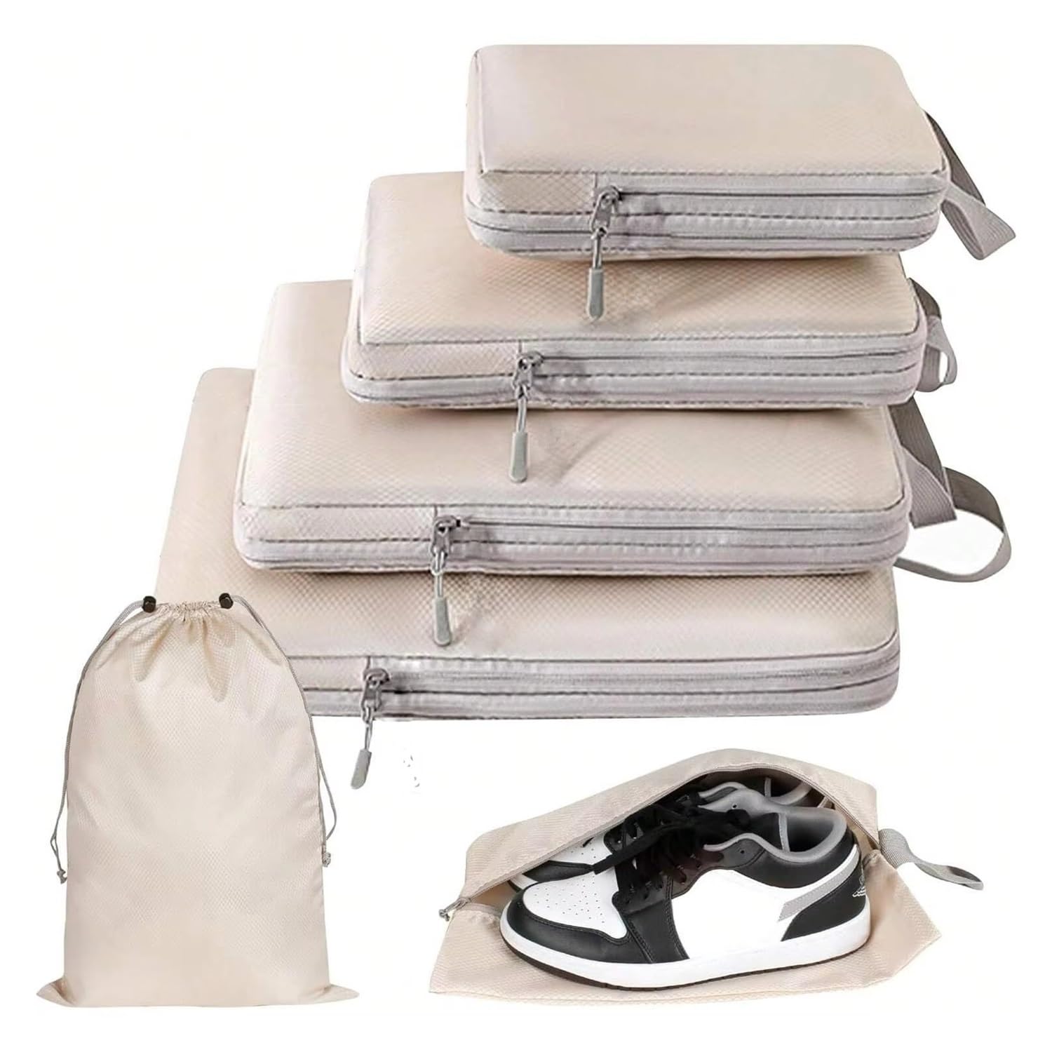 6 Set Compression Packing Cubes for Space-Saving