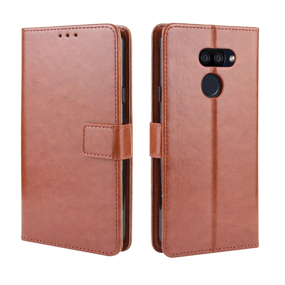 Funda Billetera Para Alcatel 3X (2019) - Cuero Sintético, Ranuras Para Tarjetas, Cierre Magnético, Azul