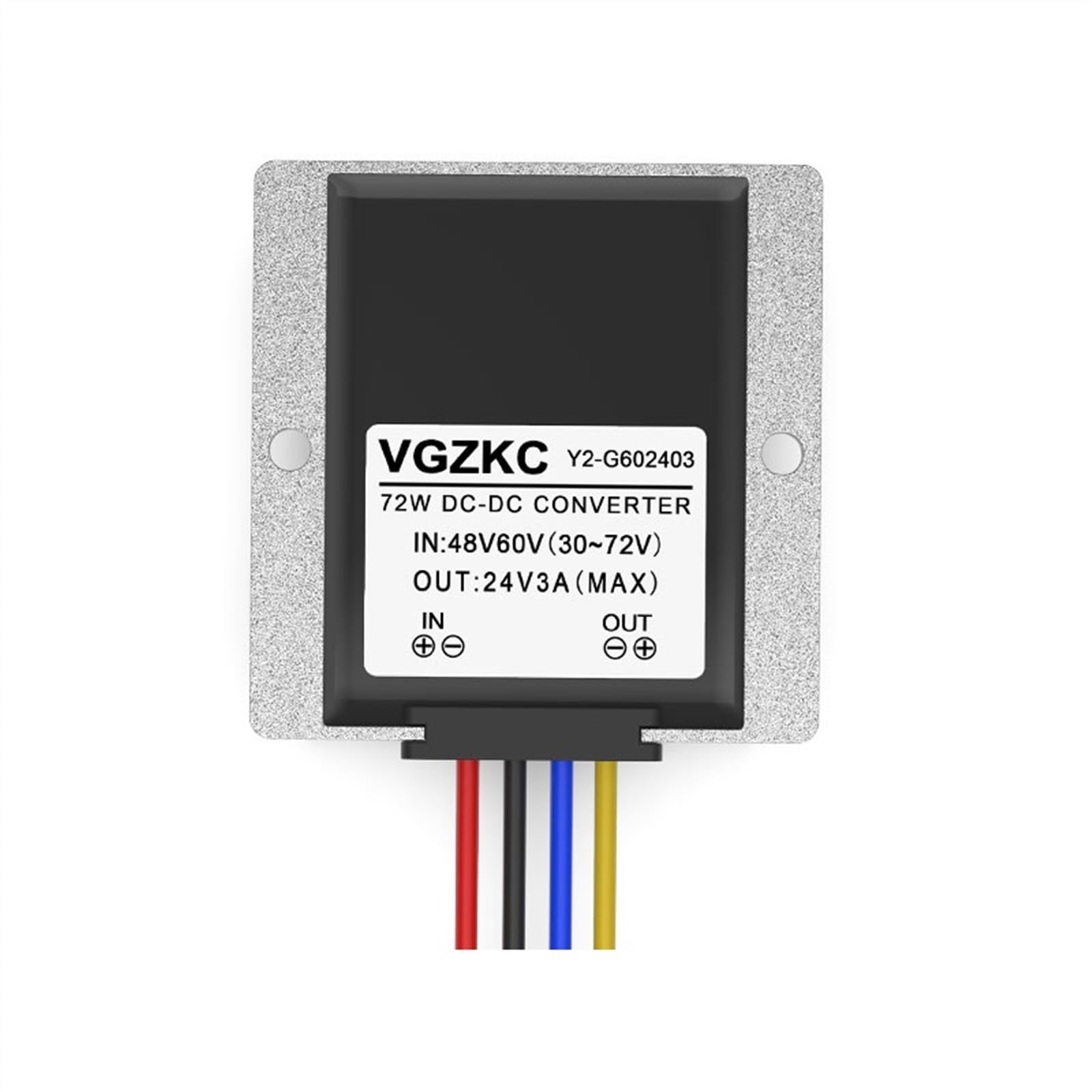 MGIMGFKZD DC-DC Fully Isolated 36V48V60V72V80V100V to 24V 1A~10A Automotive DC Step-Down Power Converter(30-72V to 24V 3A)