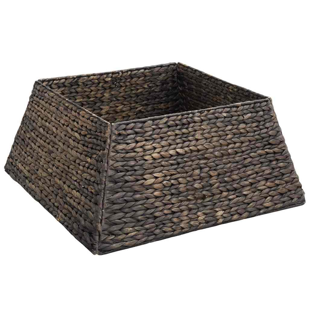 Weihnachtsbaumkragen Quadratisch Schwarz 60 x 60 x 28 cm Wasserhyazinthe