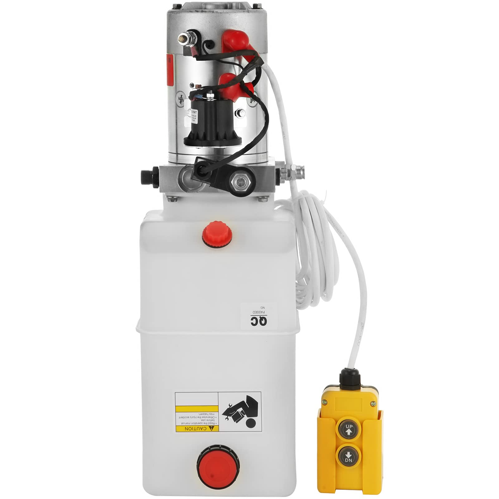 VEVOR Pompa idraulica da 7 l, 2850R / MIN max ad azione semplice, 3200 PSI, unità idraulica, aggregata idraulica, ad azione semplice, pompa ribaltabile con serbatoio in plastica