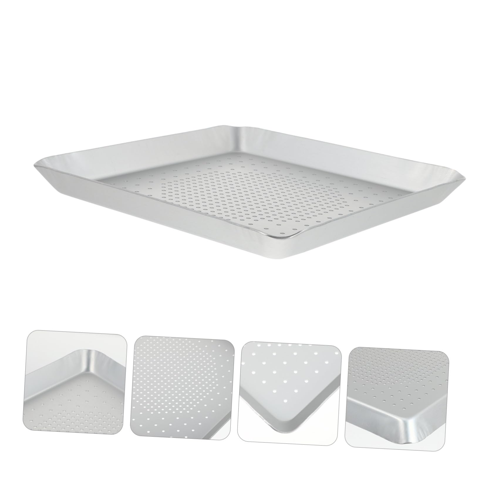 Hohle Pizzapfanne aus Aluminiumlegierung, Perforiert, Silber | Backform für Küche und Ofen, 1 Stück, Wärmeleitung, Chemische Korrosionsbeständigkeit