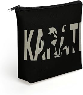 Karate Sports Linen Makeup Bag Cosmetic Organizer Pouch Aesthetic Accessories