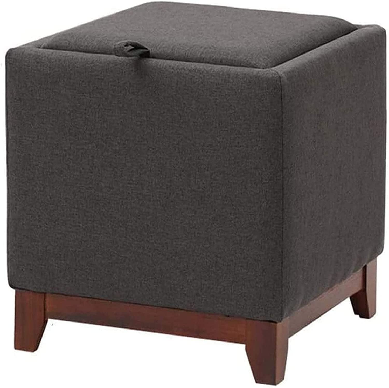 Repose-Pieds en Bois Massif rembourré avec coffre de rangement de style contemporain