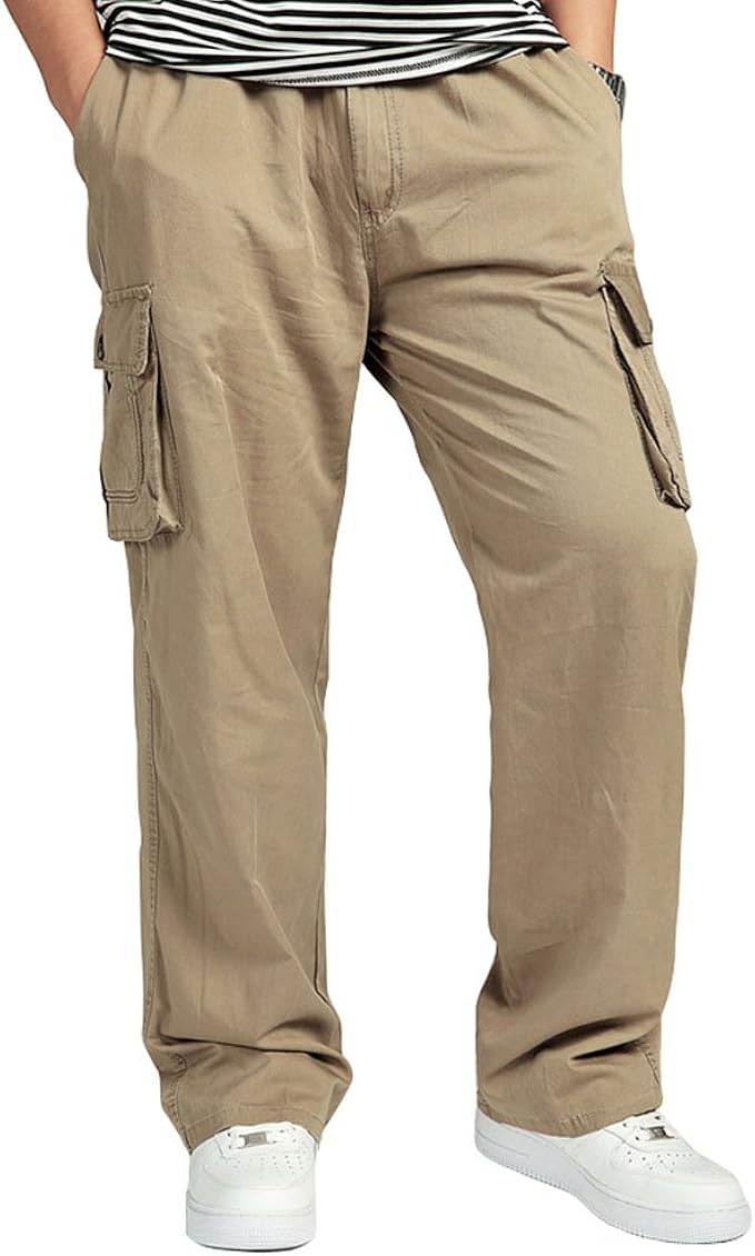 Hoerev Men's Cotton Casual Outdoor Wear Relaxed Fit Work Pants Amazon