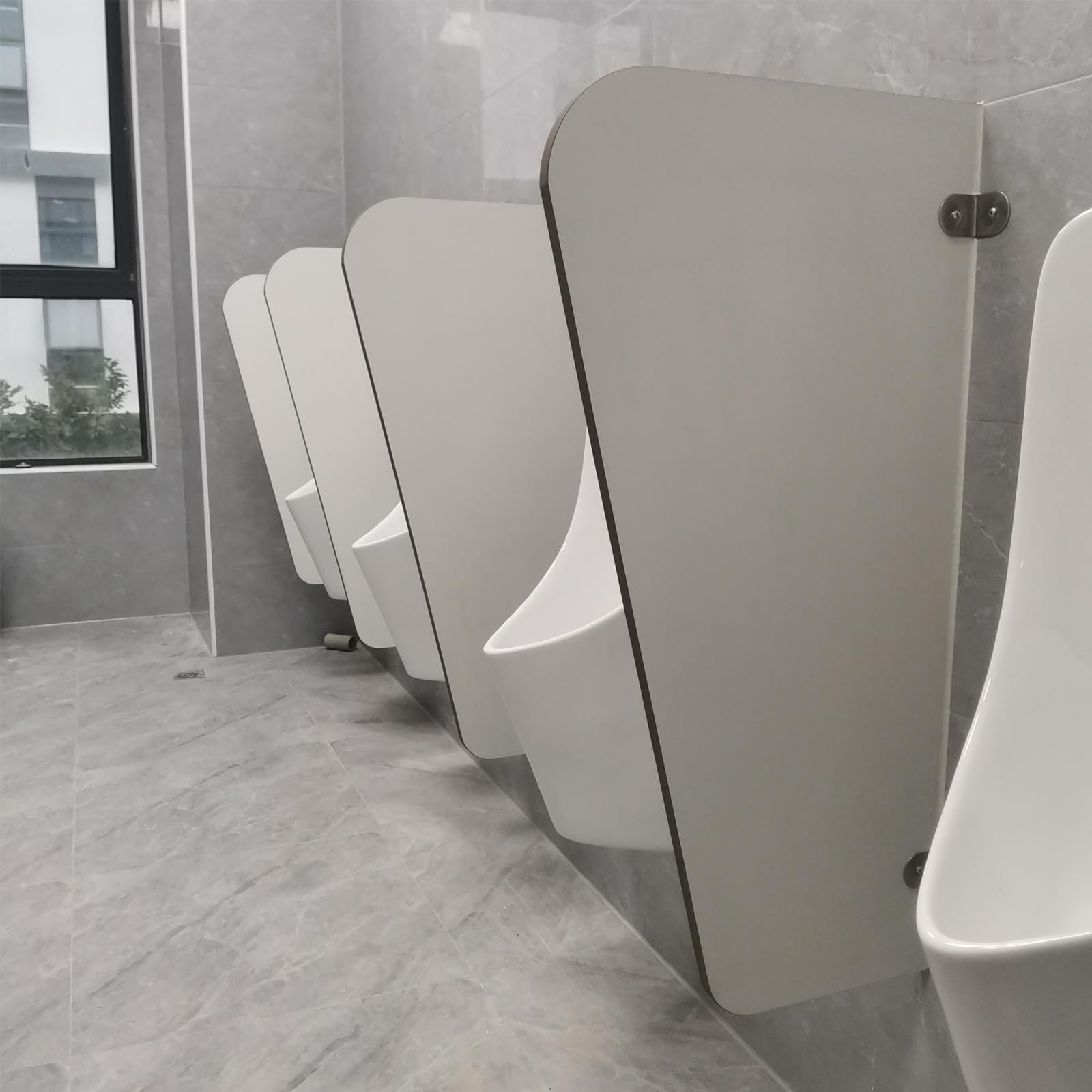 GLJTUO Wall mounted Urinal Partition Divider for Public Restrooms Durable and Stable for Schools Malls Hospitals Set of 4,2pcs-80 * 45cm(31.5 * 17.7