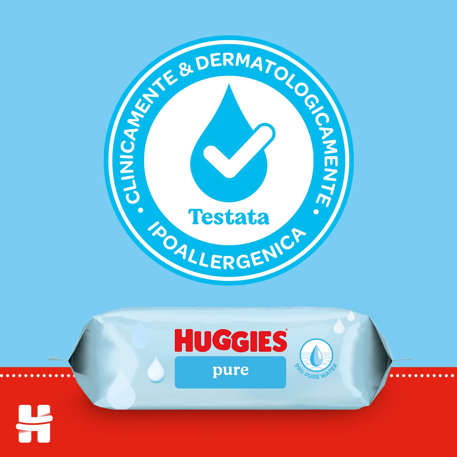 Huggies Pure Baby Salviette neonato 99% acqua pura 1008 Pz