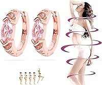 LIUJUN Lymphatic Drainage Slimming Hoop Earrings - Titanium Ion Lymphvity Germanium Acupuncture Therapy Jewelry for Women Men