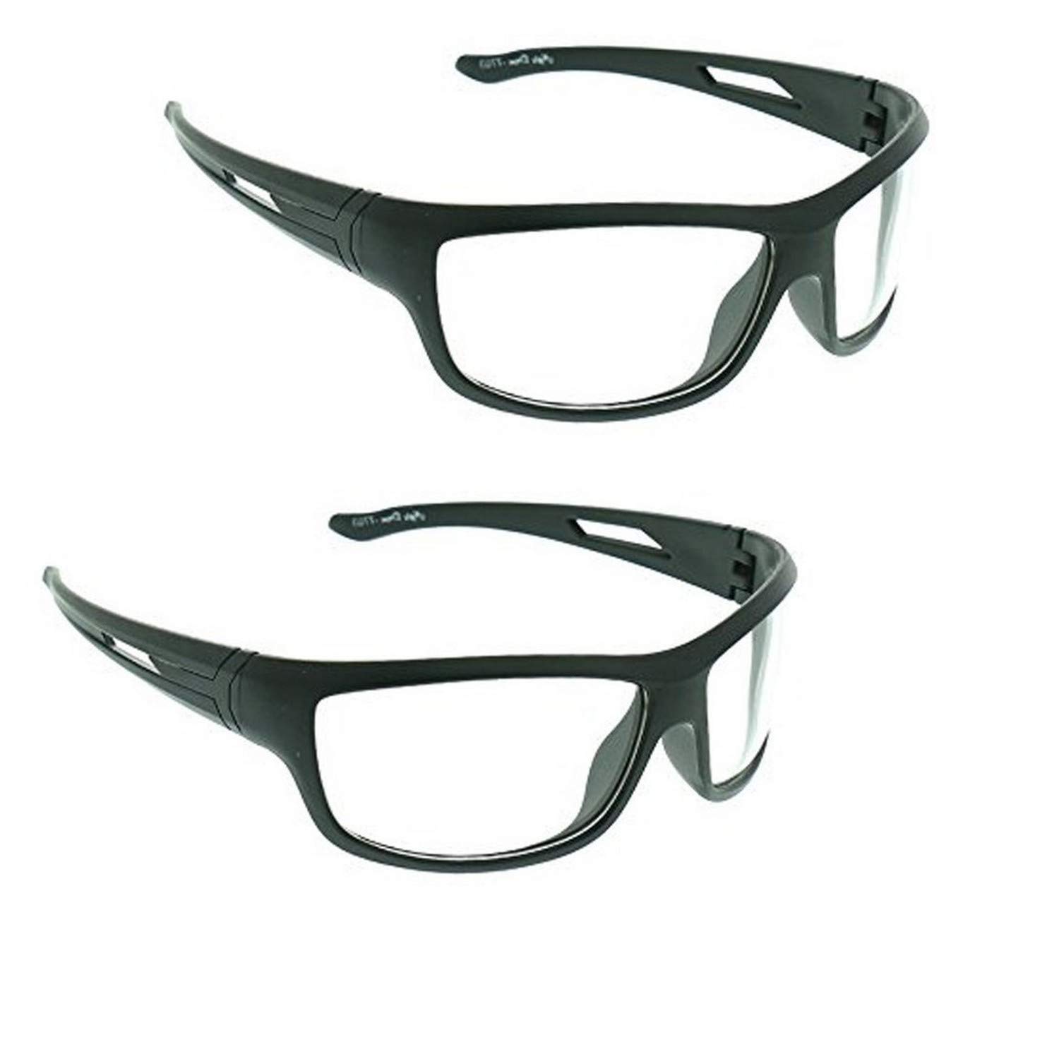 aricks uv protection wrap around eye protection driving - riding day and night sunglasses for men's and women's ((clear) - pack of 2)