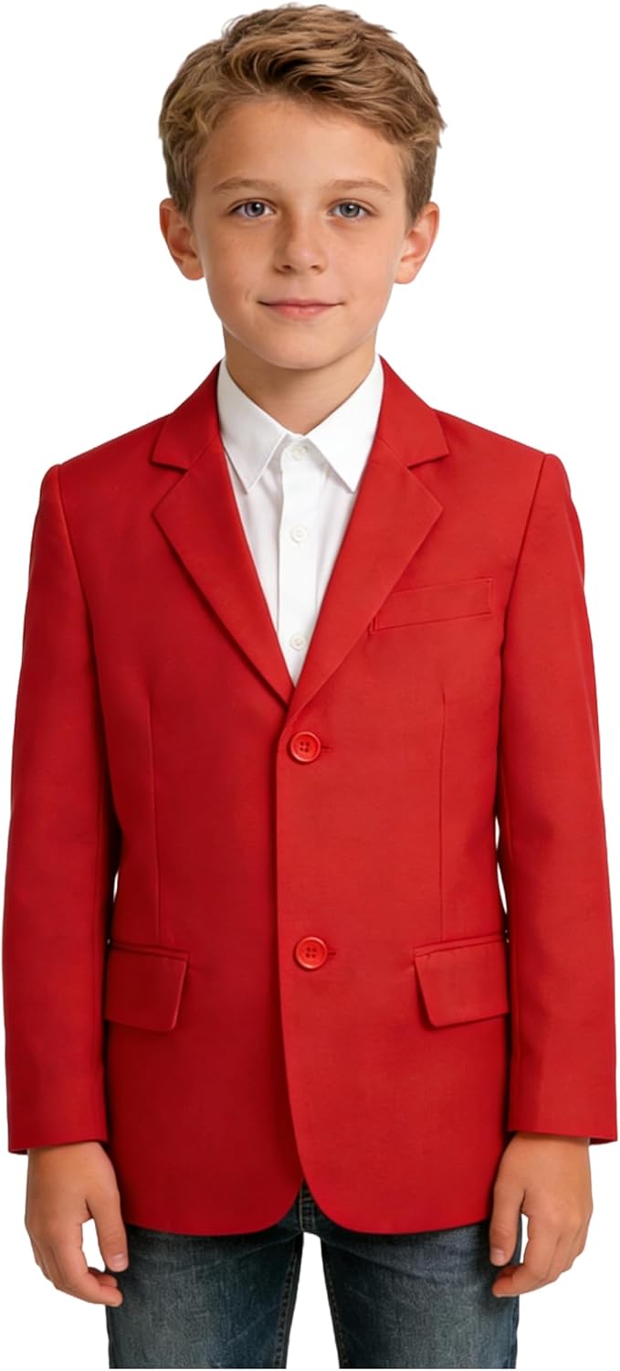Toddler Kids Boys Blazer Slim Suit Coat Formal Classic Suits Casual Dresswear Royal Blue Sport Coat Business Jacket for Boy