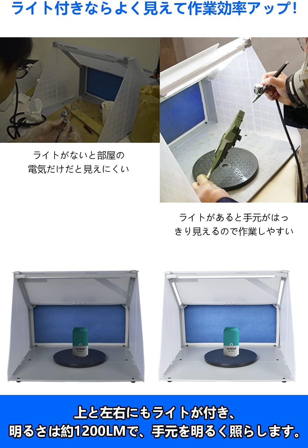 ガットワークス ネロブースmini 模型用塗装ブース シロッコファン