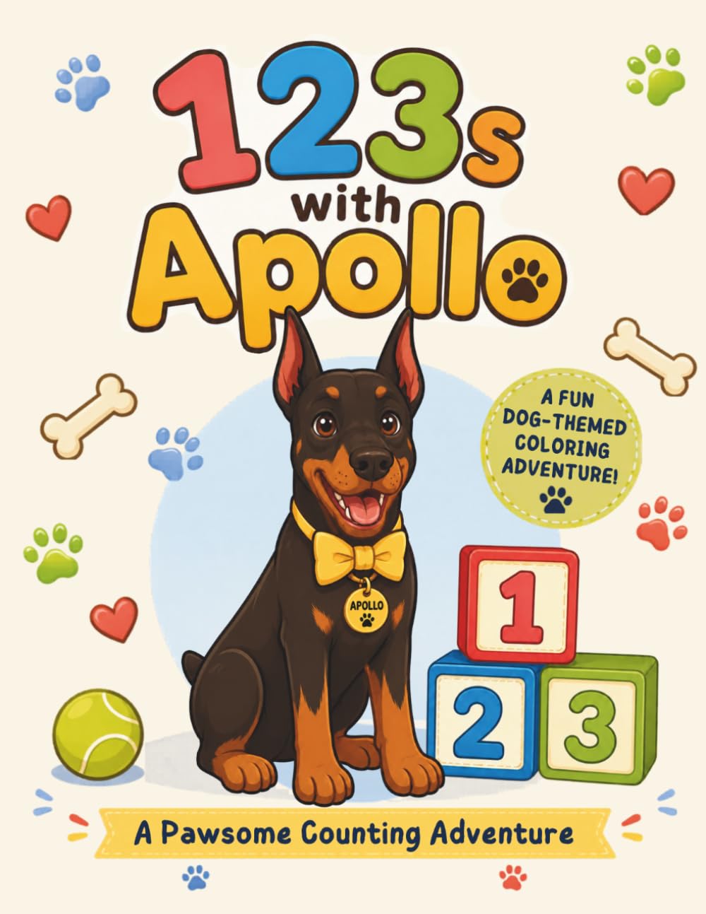 123s with Apollo: Learn Numbers, Counting, Coloring, and Early Math Skills (Apollo's Learning Adventures)