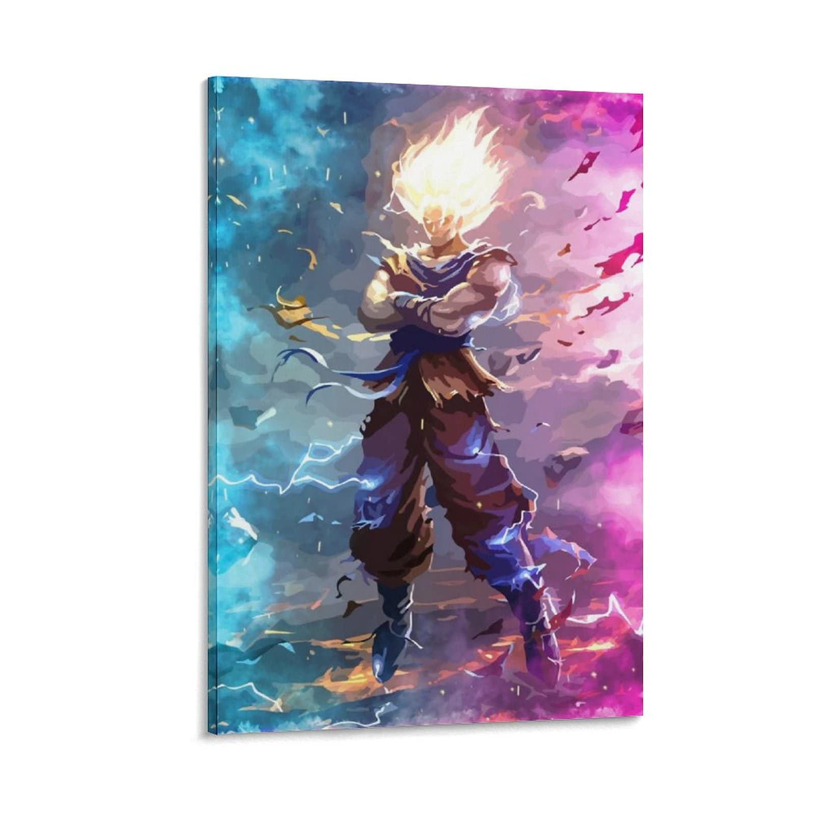 Amazon アニメドラゴンボール超サイヤ人ポスター壁画現代美術イラストリビングルーム寝室オフィス壁装飾絵画キャンバス印刷吊り下げ絵画 08 12インチ 30cm ウォールステッカー オンライン通販