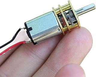 ELLANA Powered Mini Mini N20 Miniature Gear Motor, 3V-6V Low Speed High Torque Pure Steel Metal Gear Reducer DC Motor Torque Gear