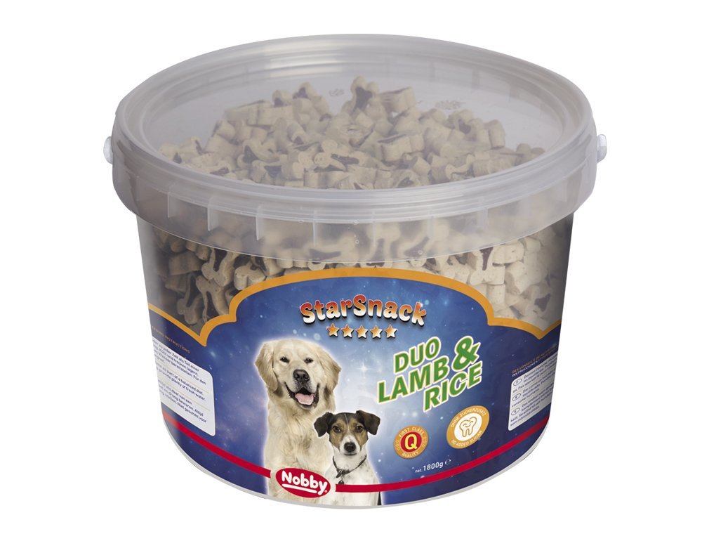 StarSnack Duo Lamb & Rice Nobby seau de 1800g pour chien