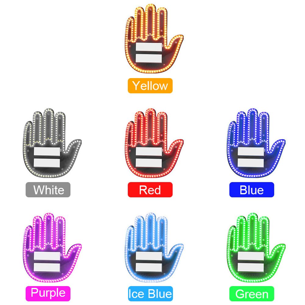 Back Window Finger Led Hand Sign For Car Finger Gesture Light With Remote Finger Light LED ...