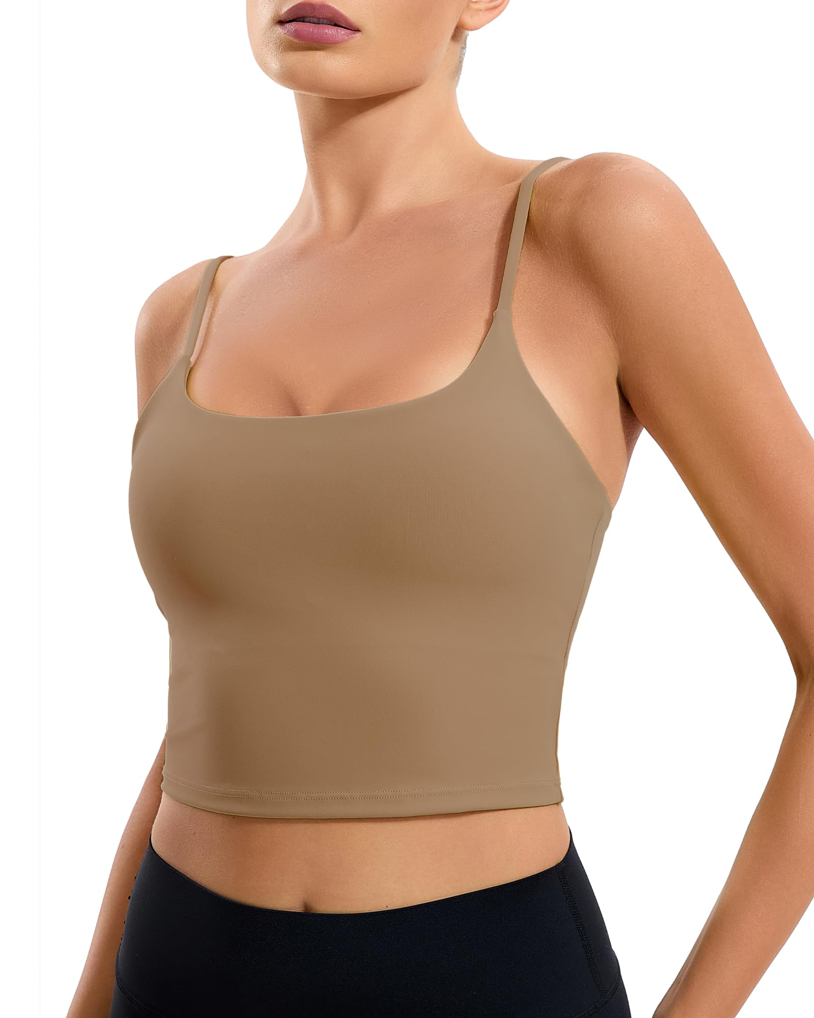 Sports Bras for Women, Sports Bra with Adjustable Straps, Removable Pads Workout Top, Built in Bra Tank Tops