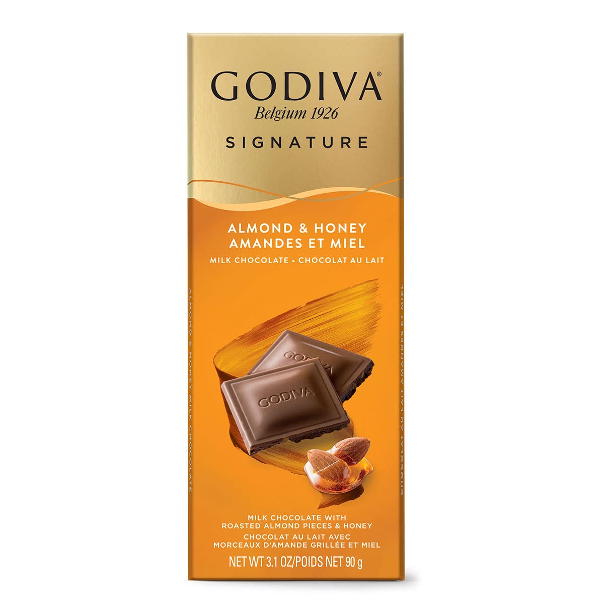 Godiva Signature Almond & Honey Milk Chocolate With Roasted Almond Pieces & Honey 90g (B09MKV6TGF) Amazon Price History, Amazon Price Tracker