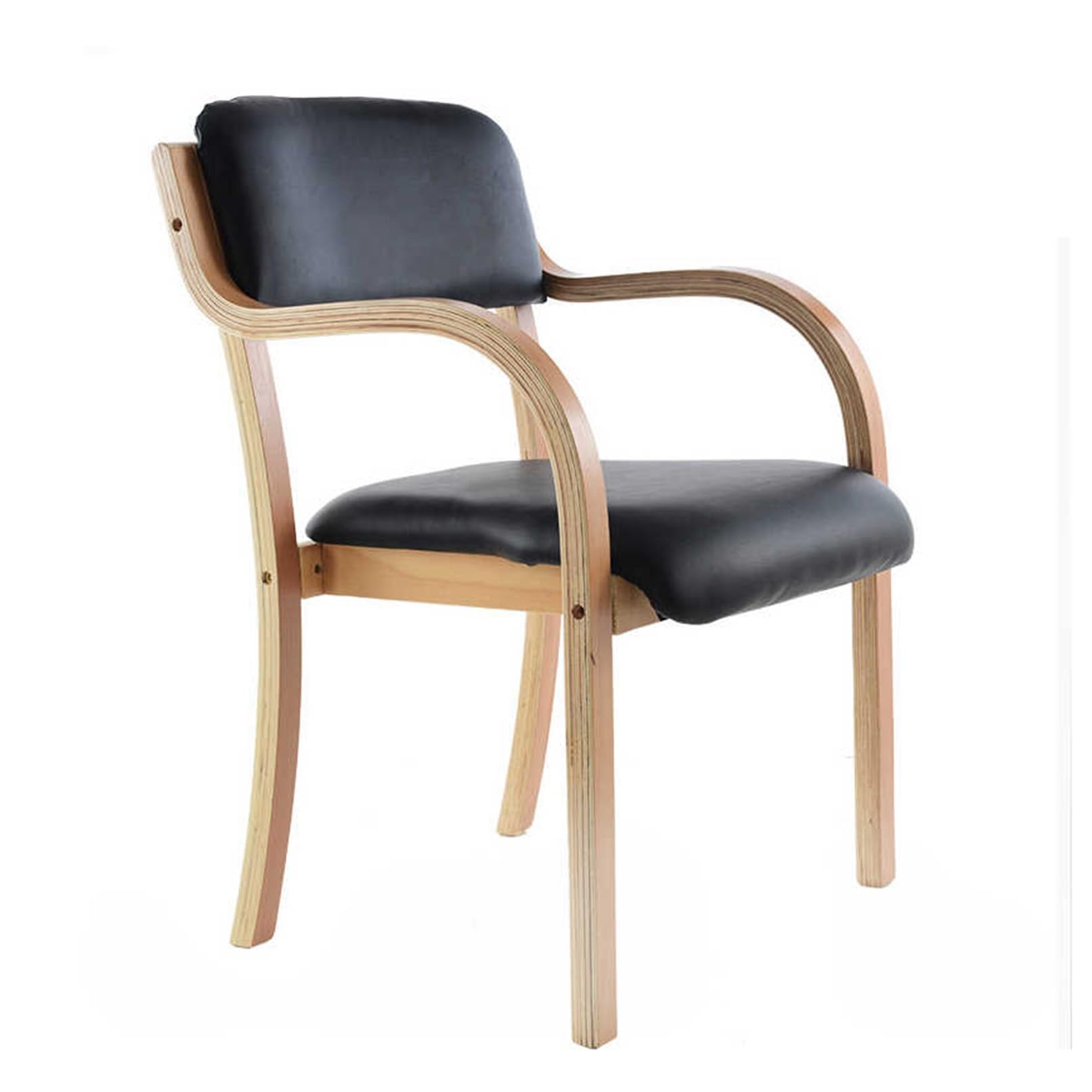 Fauteuil élégant avec dossier en hêtre pour salle à manger raffinée