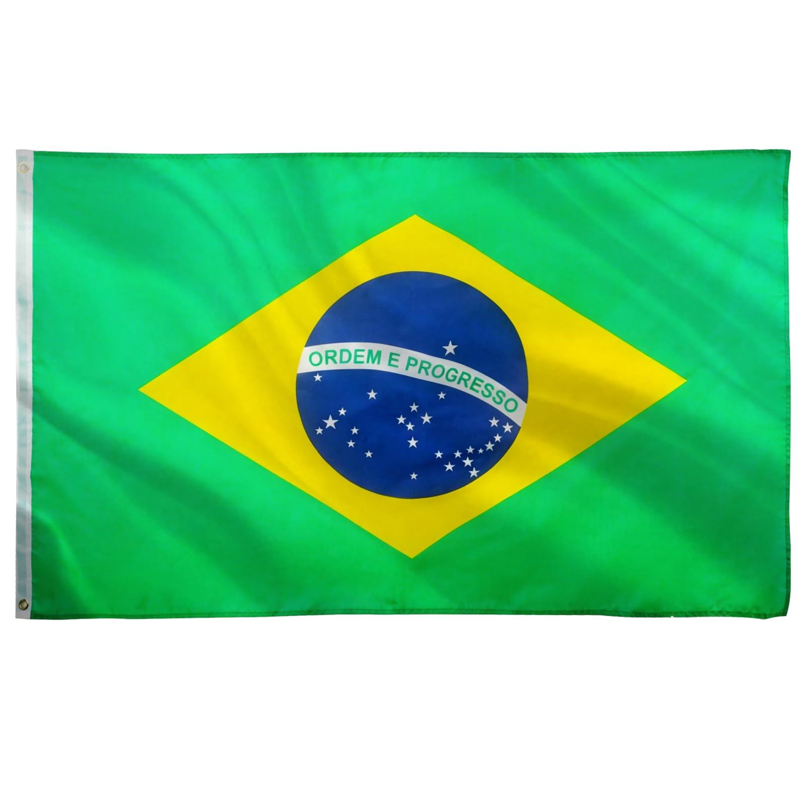 Brazil Flag Large Brazilian Flags 5x3ft Double-Sided Polyester - Brass Grommets for Brazil Decorations, World Cup 2026 Football Parties, Sports Games Events, Outdoor & Indoor Use Big Brazilian Flag