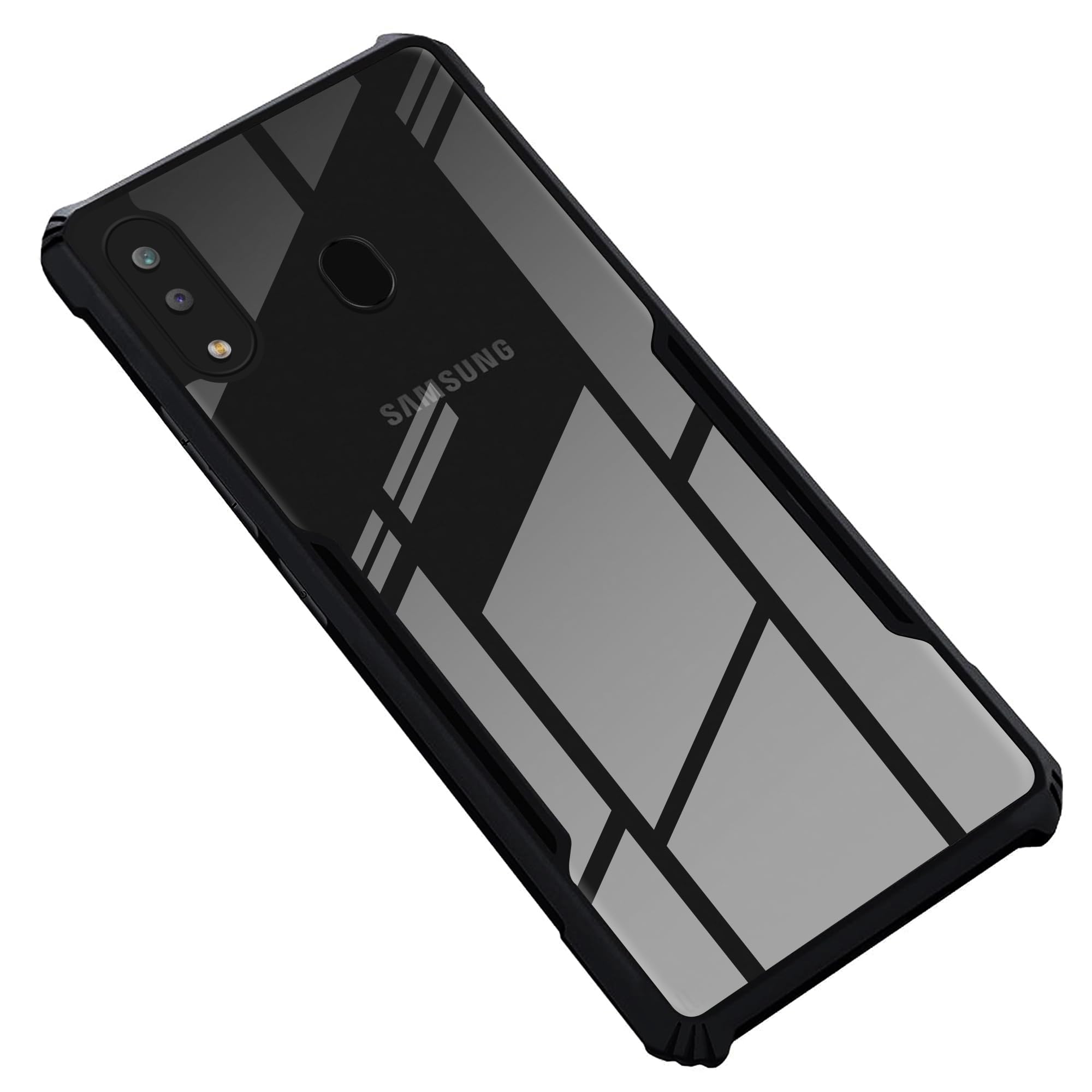 Mr. Case Back Cover Case for Samsung M20 | HybridShield Transparent Glass Back | Camera Protection - Black Bumper & Transparent Back (B0CVXQSFX2) Amazon Price History, Amazon Price Tracker