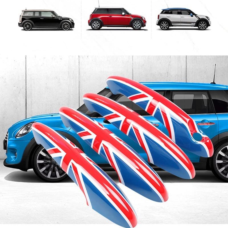Garniture poignée porte Cooper R56 R50 R60 en ABS style Union Jack 2 pièces - 5