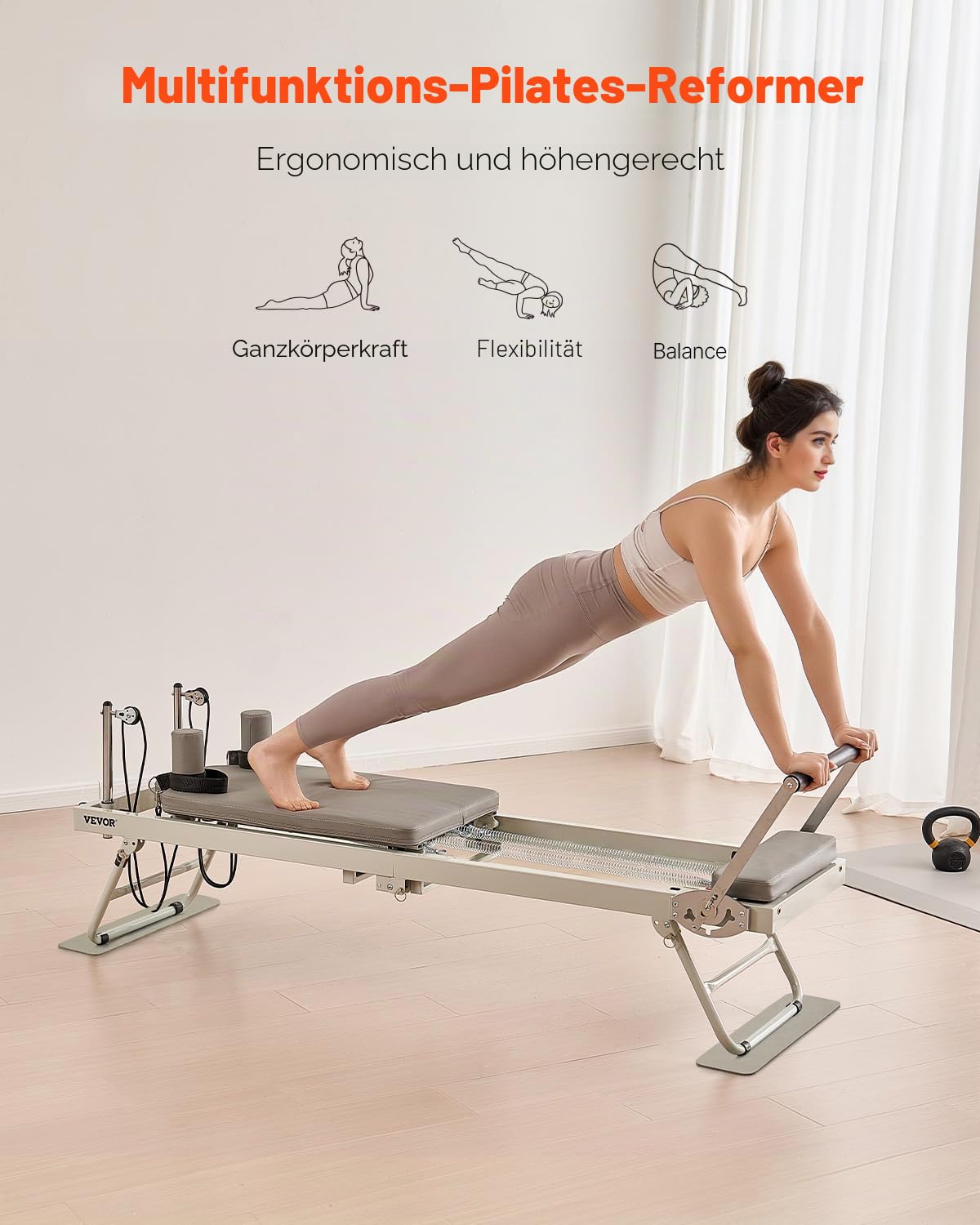 VEVOR Faltbarer Pilates Reformer Trainingsgerät