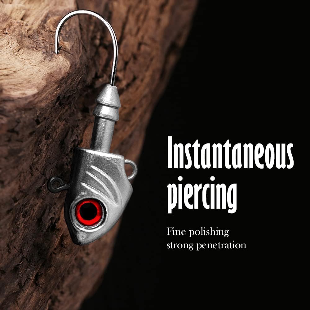 OPQ Jig Heads Fishing Lures Hooks Swimbait Jig Head Minnow Fish Head Jig for Fishing