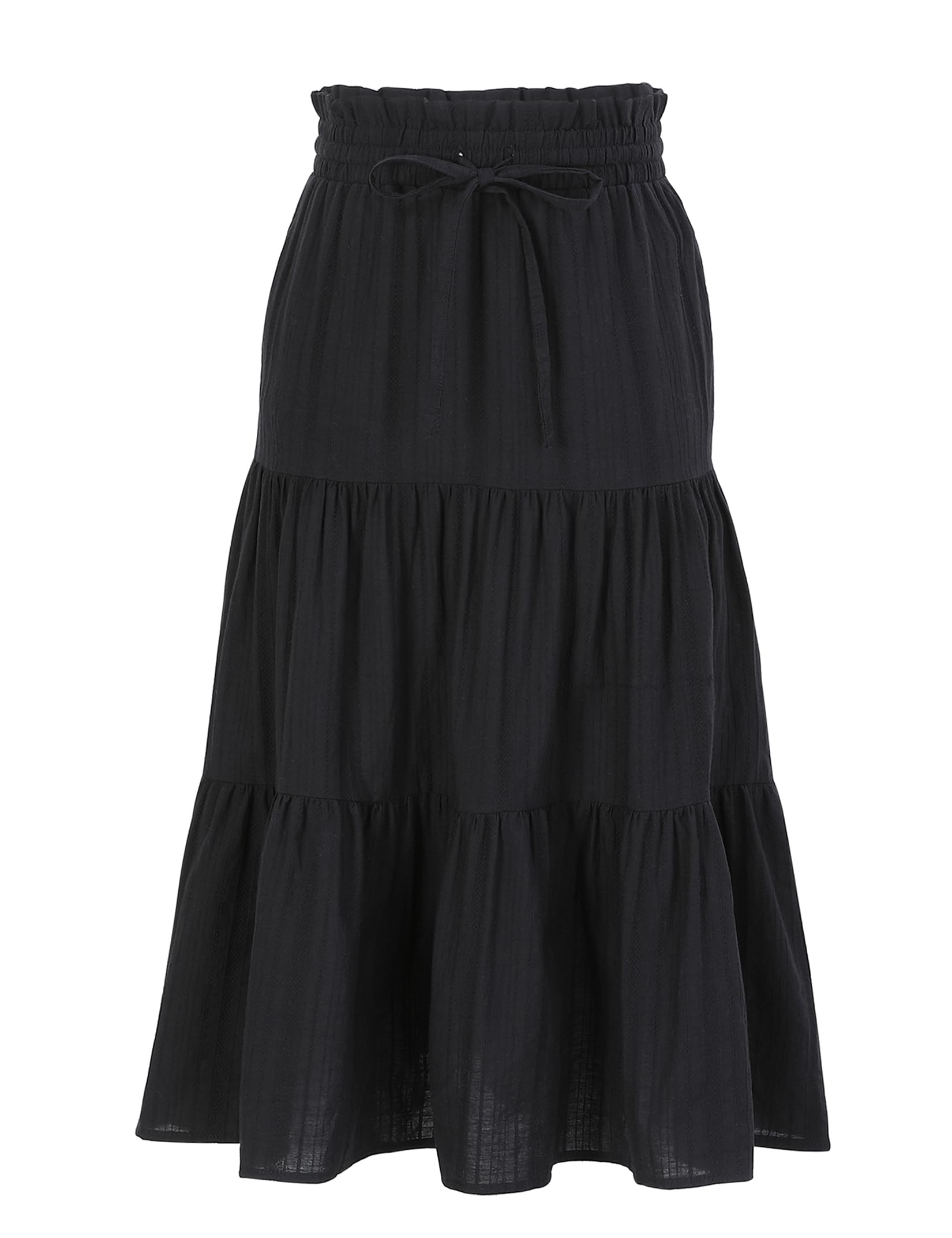 Maxi Skorts Skirt for Girls Button Front High Waisted Long Skirt with Belt Ruffled Skirts with Pocket 3-12Years