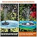 AISITIN 3.5W Solar Fountain with Lights Bird Bath Led Solar Water Pump with 3000mAh Battery Solar Powered Fountain for Garden, Pool, Fish Tank and Pond