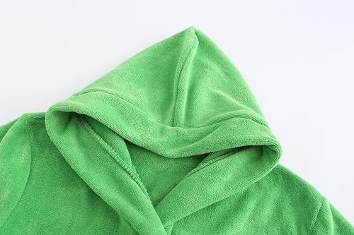 Miniatura 3 de Albornoz de baño para niños y niñas, toalla suave con capucha, bata de baño de algodón turco