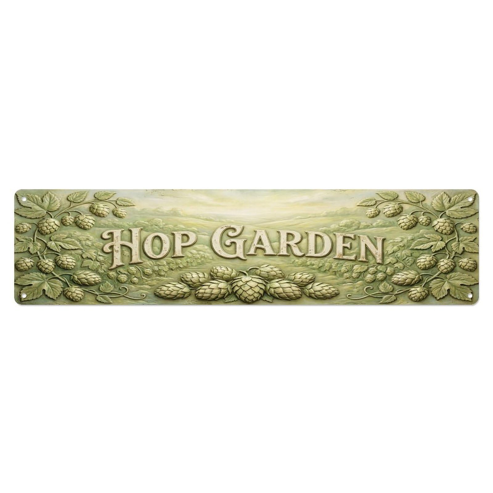 Fqcyn Style Metal Tin Sign Vintage Cottagecore Garden Hop Garden