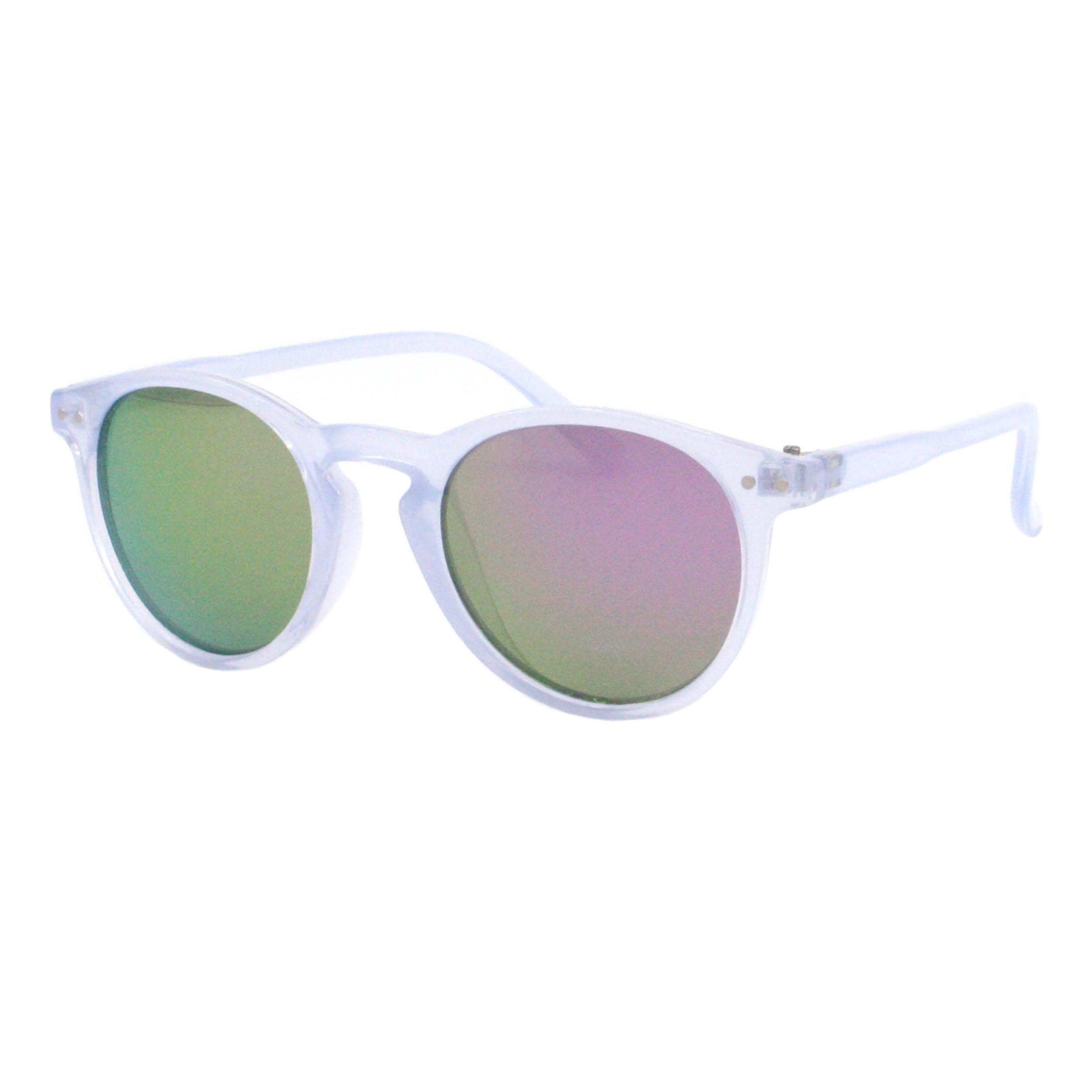 PASTL Kid's Sunglasses Girl's Fashion Round Keyhole Frame UV400 Mirror Lens