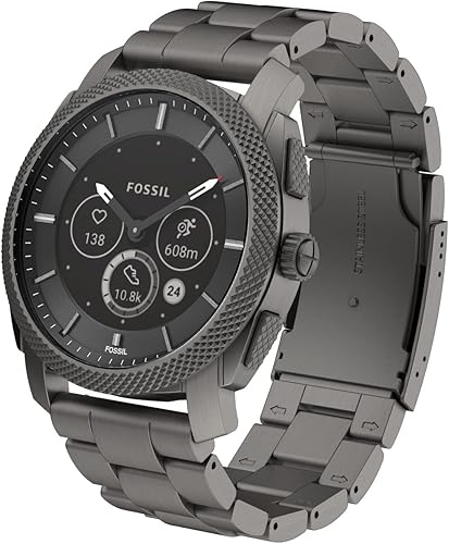 Fossil Reloj inteligente híbrido Machine Gen 6 con Alexa integrado frecuencia cardíaca oxígeno en sangre y notificaciones de teléfonos inteligentes