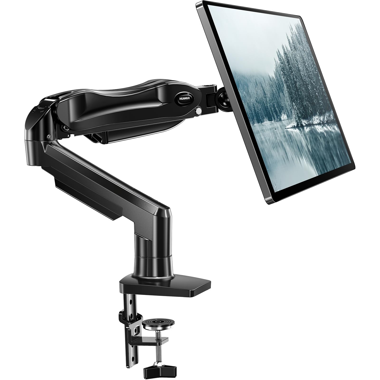 HUANUO FlowLift Single Monitor Mount, 13 to 32 Inch Monitor Arm