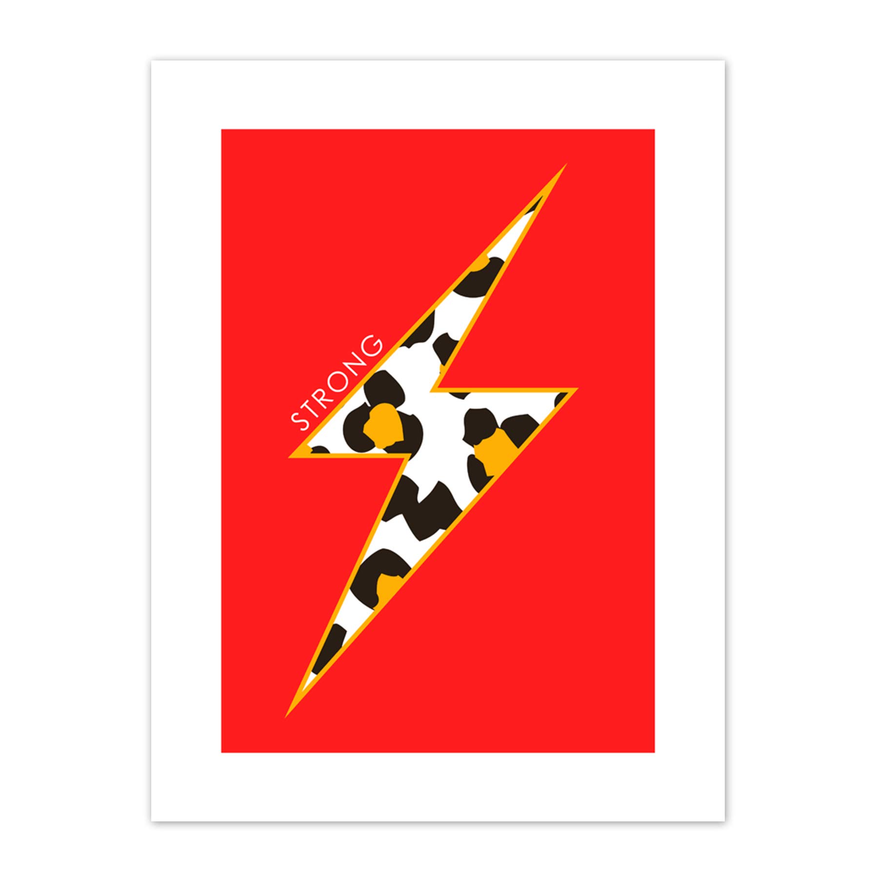 Wee Blue Coo Red Leopard Strong Canvas Wall Art Print