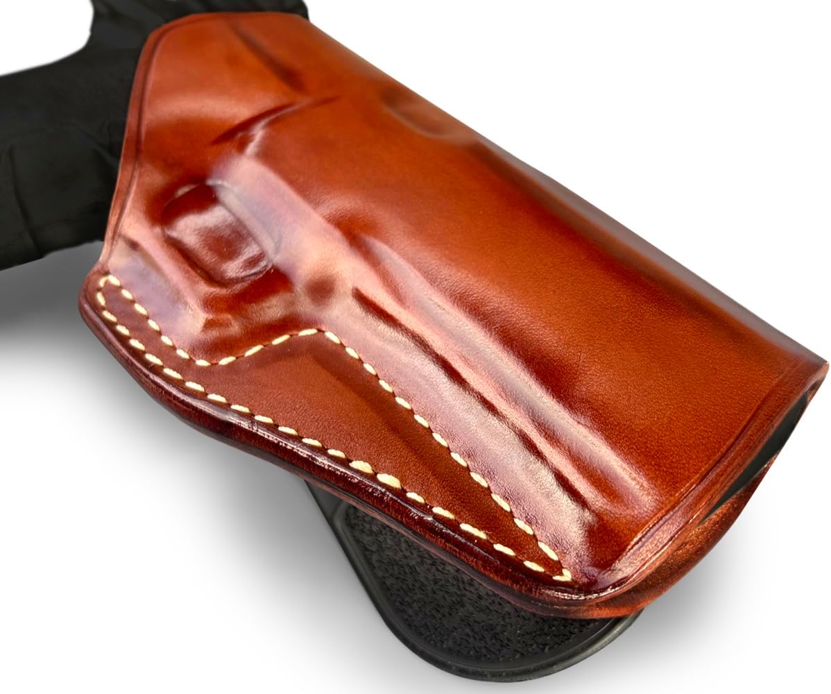Masc Premium Leather Paddle Holster for 1911 DS Prodigy 4.25-inch, Right-Hand Draw, Brown #1660#