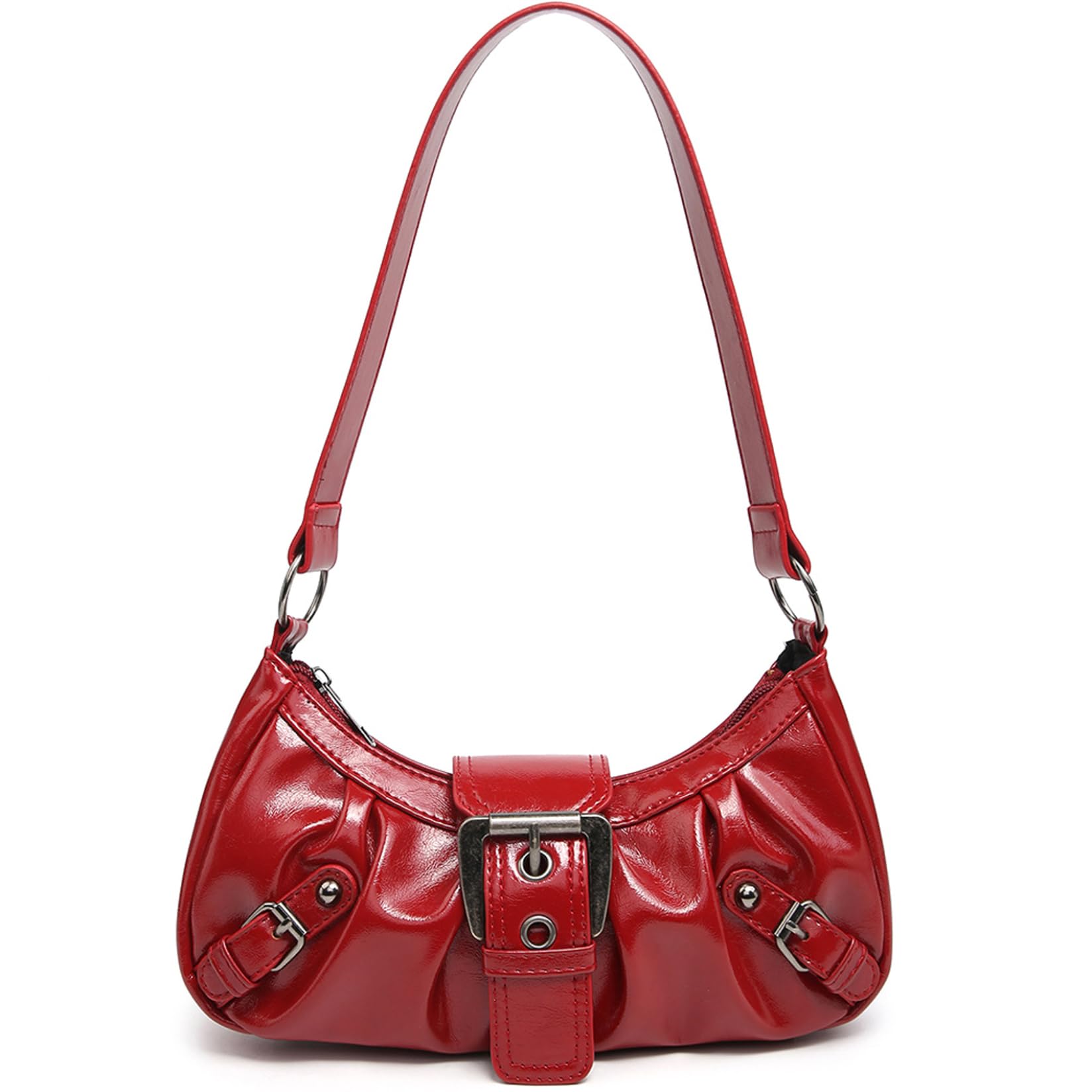 バッグ drawstring real leather sholder bag Y2K drawstring real leather sholder bag Y2K