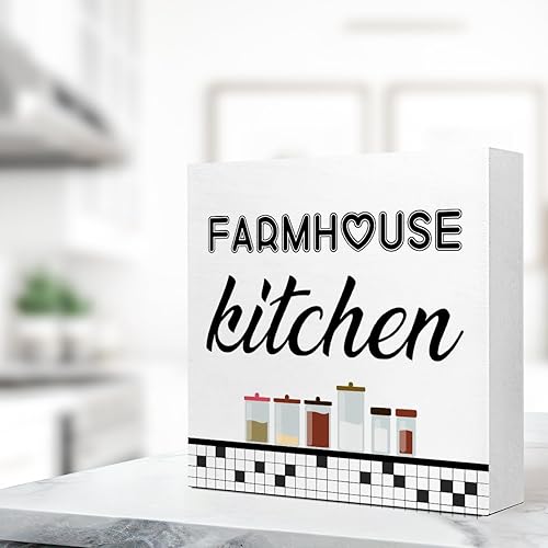 Miniatura 4 de Letrero rústico de cocina, letrero de madera de granja para cocina, decoración de caja de madera para cocina, estante de cocina, mostrador,