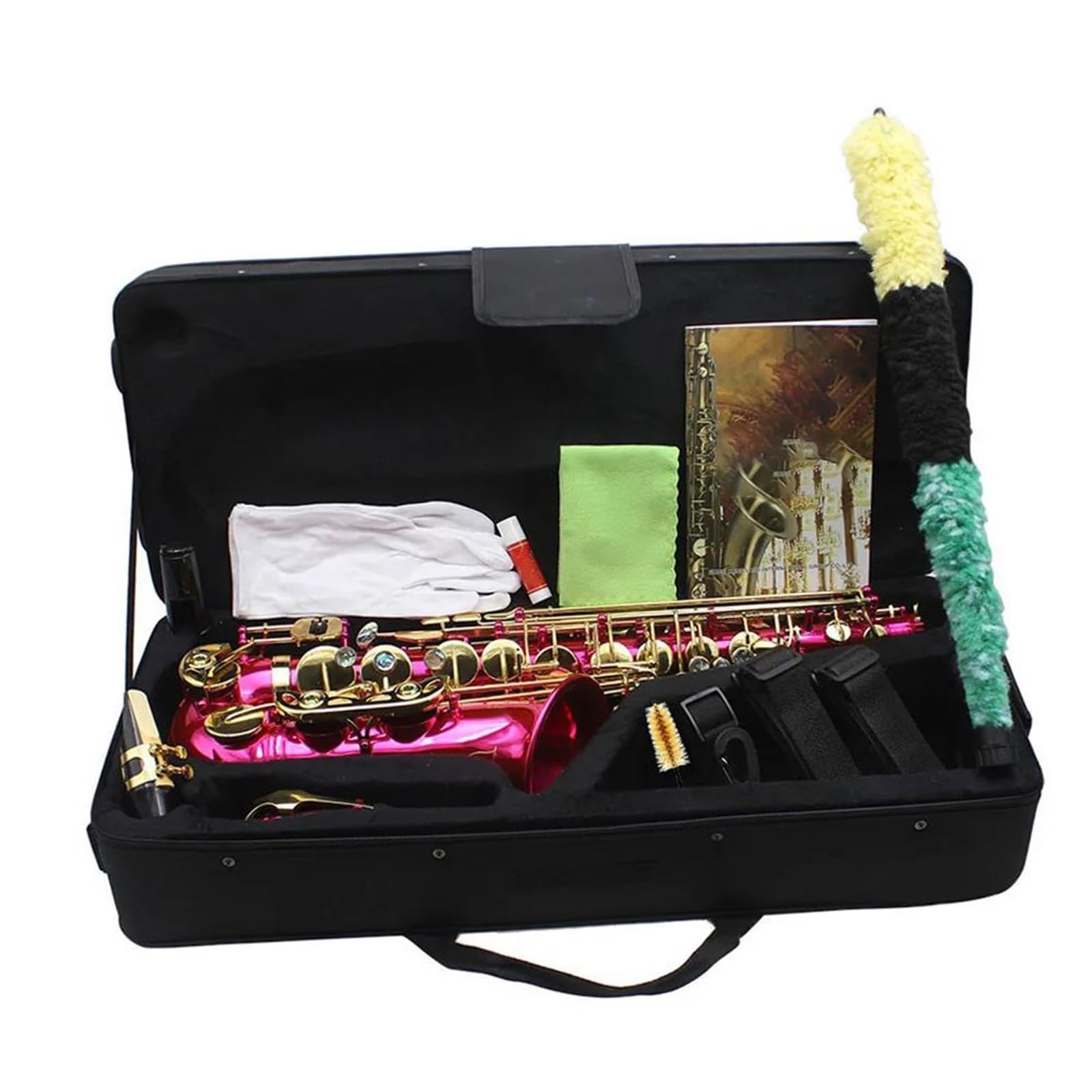Saksofony dla miłośników muzyki Saksofon altowy Eb wykwintny instrument dęty drewniany(Rose red)