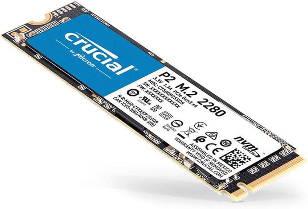 Crucial P2 250GB PCIe NVMe M.2-2280 Internal Solid State Drive thumbnail 3