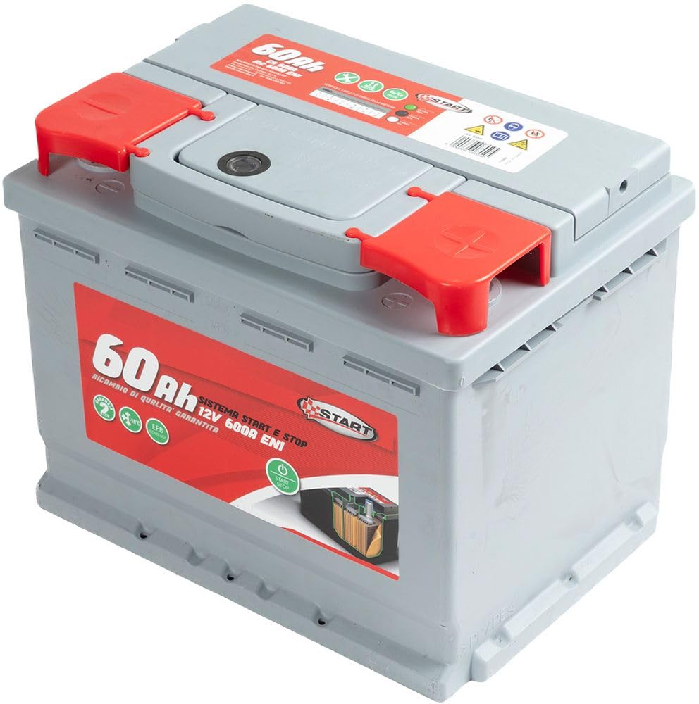 Start Batterie Stop& 60AH 12V 540A (EN1) pôle positif gauche étanche, technologie EFB