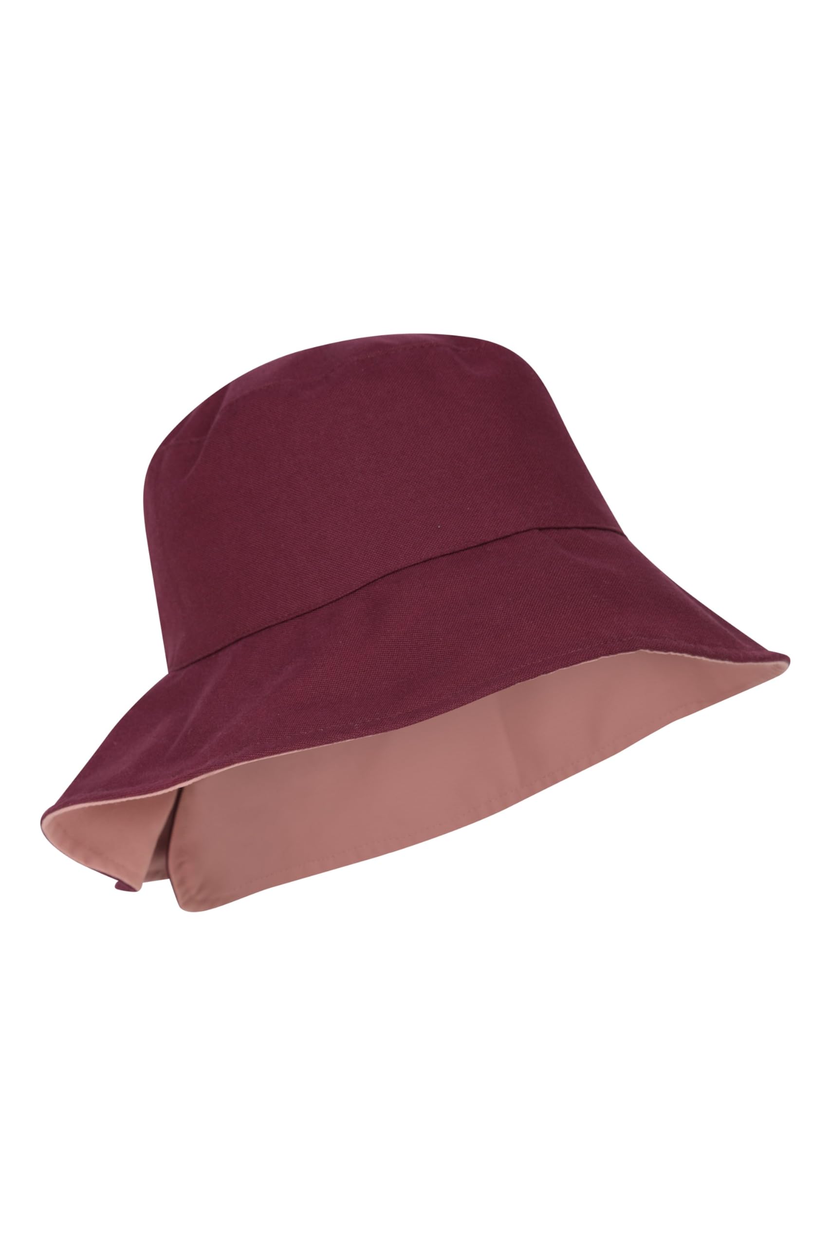 Mountain Warehouse Women's Aubergine Lightweight Breathable Casual Reversible Plain Summer Bucket Hat In