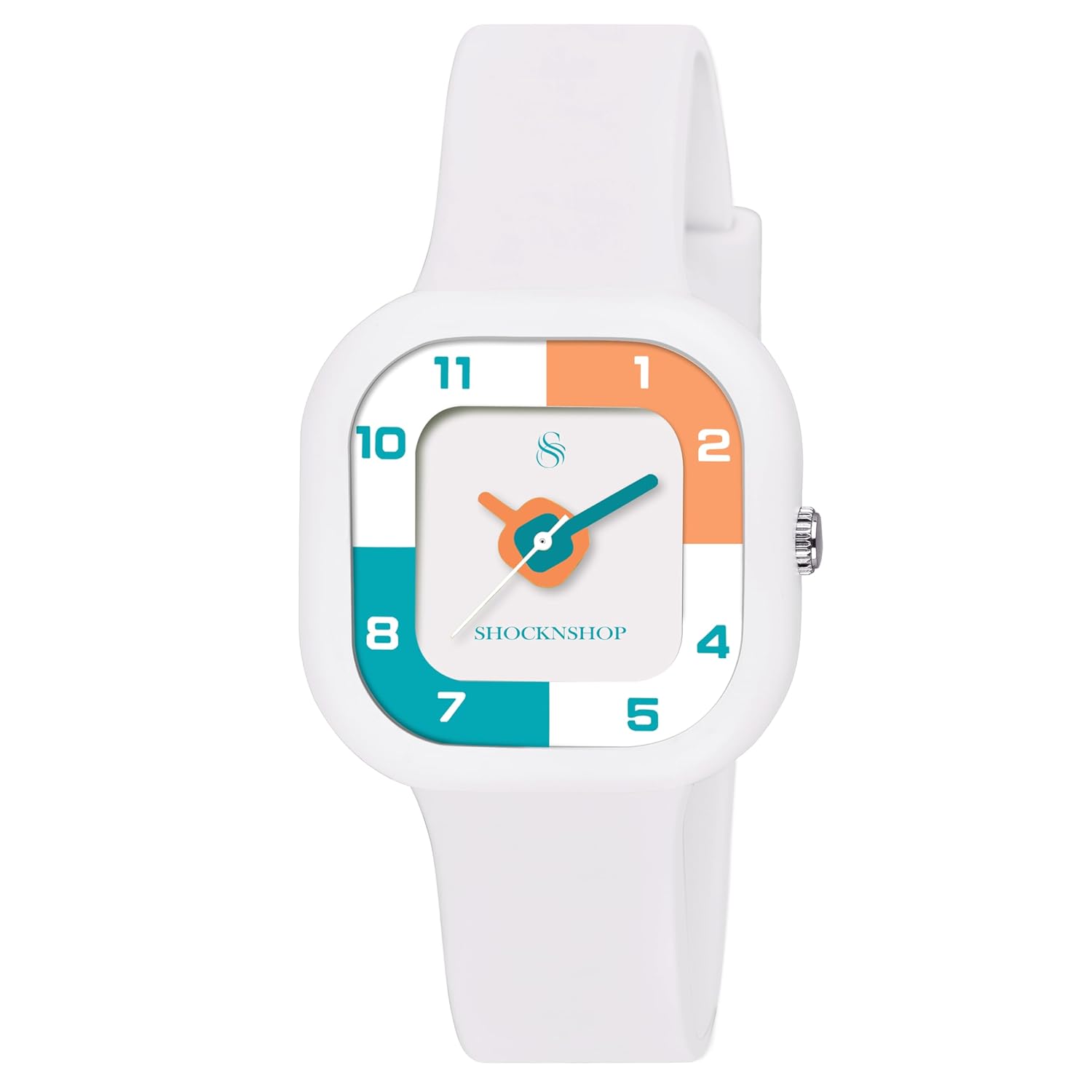 Shocknshop Square Analouge Wrist Watch for Kids Girls & Boys | School Watch | Unbreakable Silicone Strap |Best Birthday Gift | Best Return Gift | Perfect for 3-12 Years -W329
